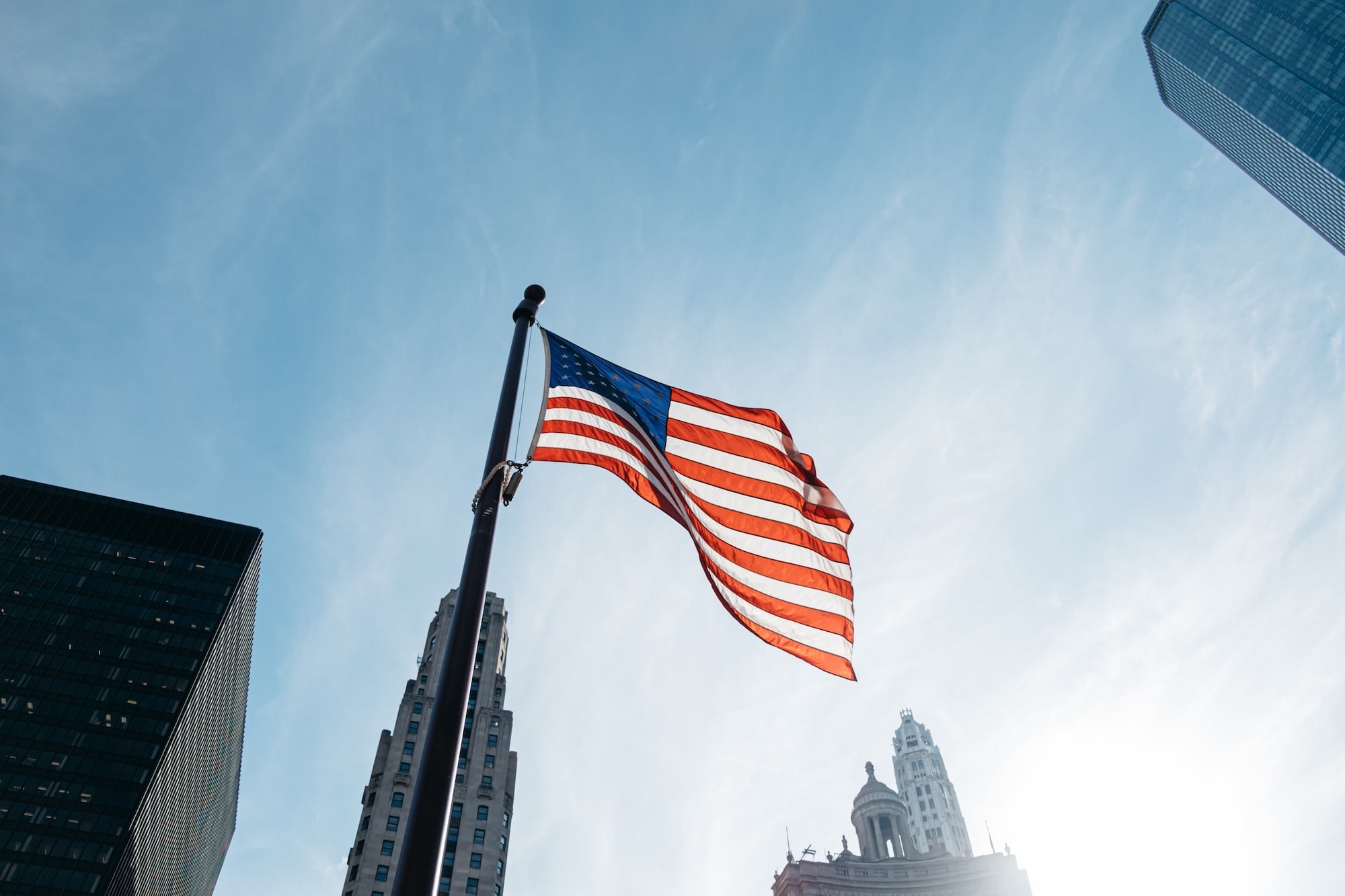 USA Flag Hoisted